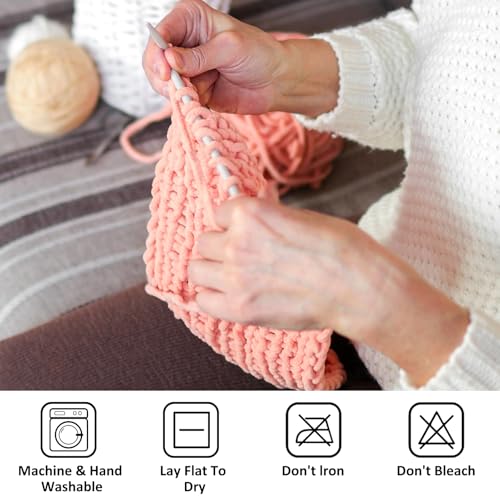 Image of 2 Pac Chenille Yarn for Crocheting - Blanket Yarn for Crocheting - Fluffy Yarn for Crochet, Baby Yarn for Crocheting Soft Blankets Weight Per Roll 50g /1.76oz, Length 60m /65yard (Light Purple)