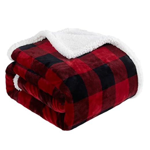 Touchat Sherpa Red and Black Buffalo Plaid Christmas Twin Blanket 60" X 70", Fuzzy Fluffy Soft Cozy Throw Blanket, Fleece Flannel Plush Microfiber Blanket for Couch Bed Sofa