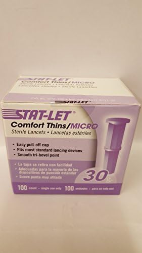 STAT-LET Comfort Thins/MICRO 30g 100ct. (BD substitute) by Stat Medical Devices