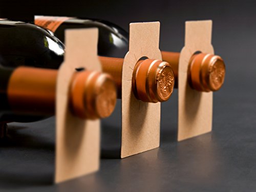 Kraft Paper Wine Bottle Tags - 200 Count Plain Paper Wine Cellar Labels