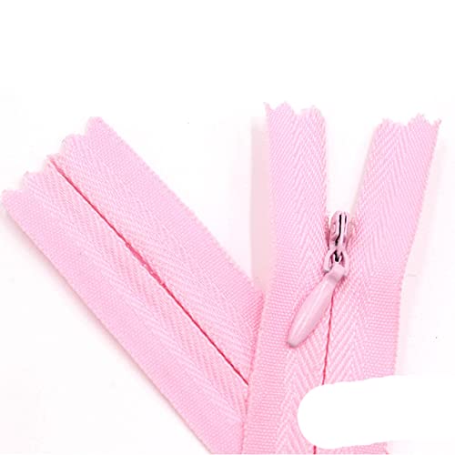 Estrattore Ziper, fissatore di cerniere, Sliders Zipper,Sewing Zips,Ended Zip Fasteners,10 pieces 3# Invisible Zippers Nylon Coil Tailor Zipper for sewing fabric accessories(K,45 cm)