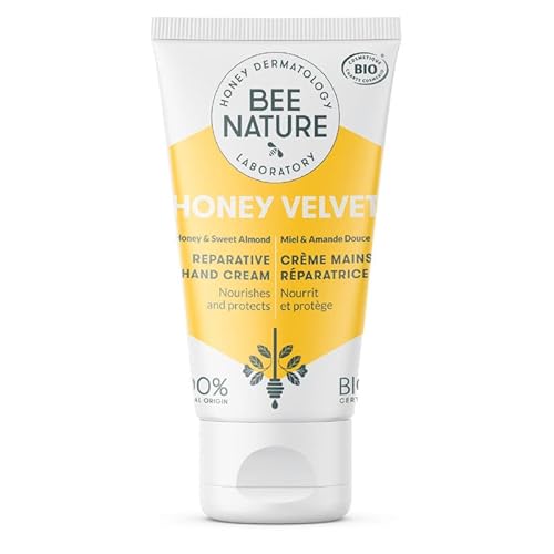 Bee Nature - Reparierende Handcreme - Bio-Honig - Feuchtigkeitsspendend und Reparierend - Nicht Fettend - Trockene und Empfindliche Haut - 100{304a07e004e63912a29f984b0d9a72ec629fc1200fe986ed03e66ab8abf5577f} Natürlich - 50ml