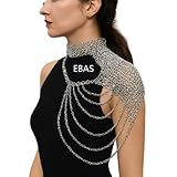 EBAS Medieval Chainmail Shoulder Armor – Handmade One-Sided Epaulet with Drape Chains | Cosplay & Costume Accessory