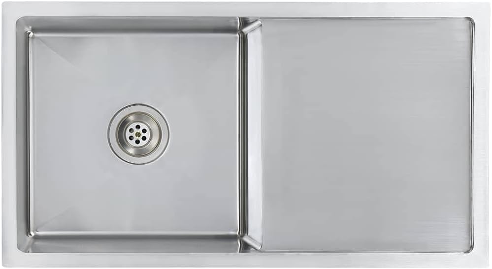 SKM Handmade Kitchen Sink with Strainer Stainless Steel-5080