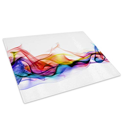 Retro Colourful Cool Glass Chopping Board Kitchen Worktop Saver Protector