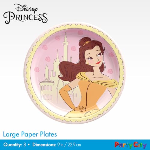 Party City Officially Licensed Disney Princess Belle Pre-K/Kindergarten Tableware Kit for 8 by Party City - Used condition - Image 2