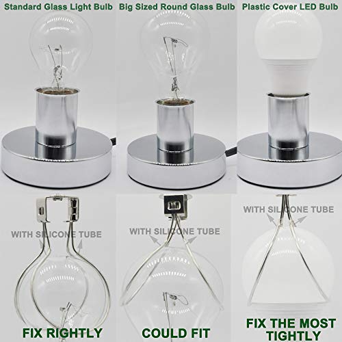 Lamp Shade Light Bulb Clip Adapter,Lamp Shade Holder Includes Finial And Lampshade Levellers To Keep Lamp Shade In Place,Clip On Lampshade Adapter (Nickel Color - 2Pcs / Pack) #TOP2