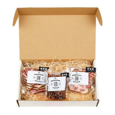 [無添加・無着色]MOROYAMA匠黒胡椒ベーコンセット(ブロック・スライス)