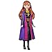 Disney Frozen 2 Frozen Shimmer Anna Fashion Doll, Skirt, Shoes, and Long Red Hair, Toy for Kids 3 Years Old and Up , Black