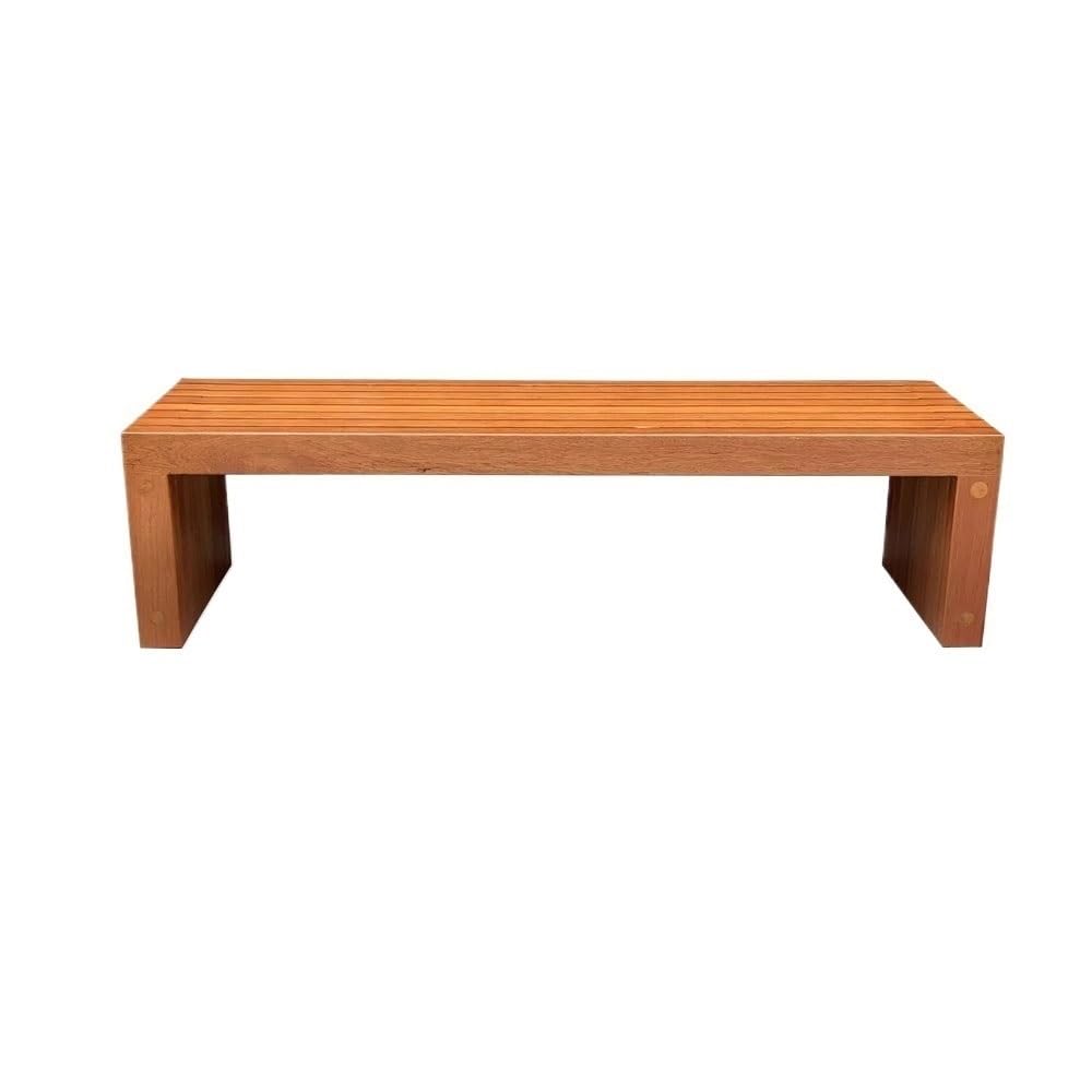 Banco del Parque Banco sin Respaldo for Exteriores, Silla de jardín Madera, for Porche, Patio, Asiento