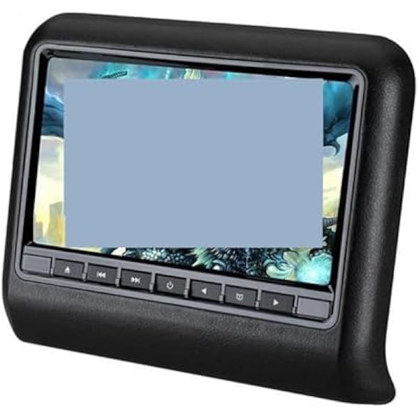 9-calowy Wyświetlacz LCD Zagłówka Fotela Samochodowego Mp3/mp4 Odtwarzacz Multimedialny Do Gier Nadajnik FM Pilot Zdalnego Sterowania DVD Monitor Łatwa Konfiguracja Na Wycieczki(Black)