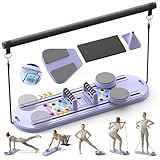 Canlanmu Pilates Board,Multifunctional Rebound Abdominal Board,Foldable Pilates Reformer Set, Ab Core Trainer Machine,Ab Board,Exercise Board,Abs Workout Equipment for Women Men Home Gym Equipment