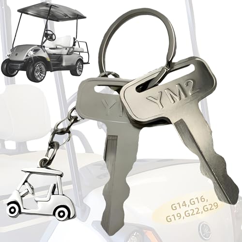 WUKO HUNT Yamaha Golf Cart Keys,for Yamaha G14 G16 G18 G19 G20 G21 G22 G29 Drive Drive2 & Electric Ignition Key,Universal Yamaha Golf Cart G14-G29 Replacement Ignition Keys,OEM# JU2-H2511-00 (2PCS)