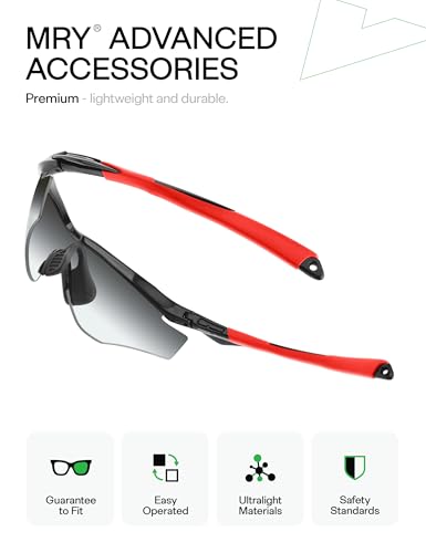 Mryok Replacement Earsocks for Oakley M2 Frame / M2 Frame XL Sunglass - Red - Thumbnail 3
