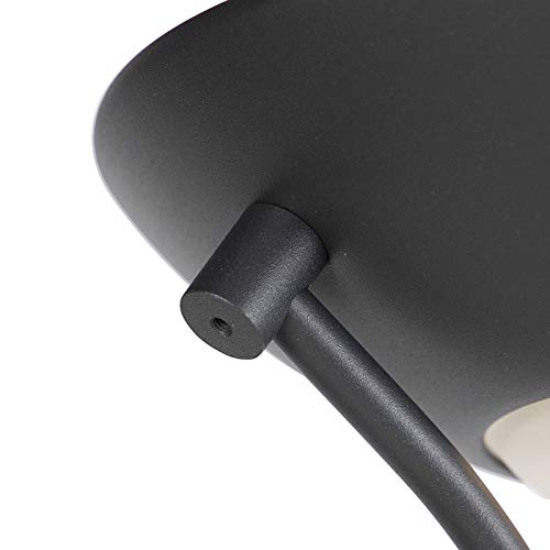 Qazqa Moderno Lámpara de pie negra flexo regulador LED - DIVA 2 Acero Redonda/Alargada Incluye LED Max. 2 x 18 Watt