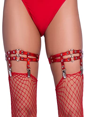 Leg Avenue Lingerie Femme Coeur Rouge Taille Unique