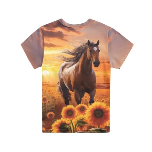 Image of JEOCODY Boys Girls Graphic Tees Funny 3D Printed Short Sleeve T-Shirts 3-16T
