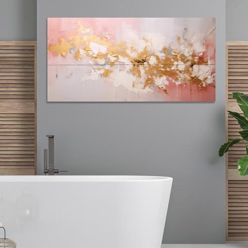 Art mural marbre rose abstrait pour un salon moderne et cocooning - 5