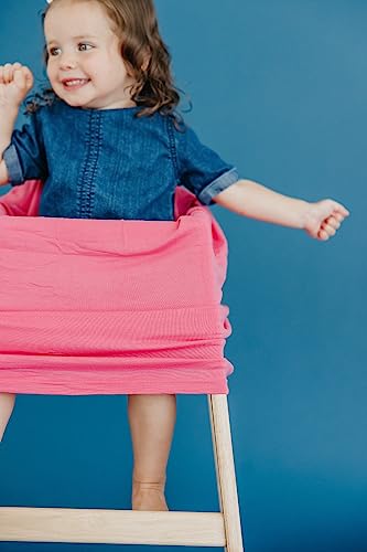 Image of Copper Pearl Nursing Cover for Breastfeeding - Multi-Use Baby Car Seat Cover, Stroller Cover & Breast Feeding Cover Up for Women, Stretchy Breathable High Quality Cover for Boy or Girl, Flamingo