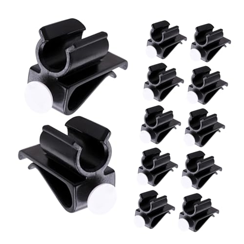 BELLIFFY 14個高?夫クラブクリップ プラスチック製パター用ホルダー ゴルフバッグ用軽量固定クランプ 多用途トレーニングアクセサリー スポ