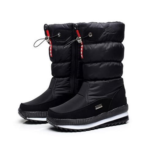 Women's Winter Boots Waterproof,Fashion Cold-Weather Warm Winter Shoes Women,Comfortable Breathable Fur Lined Snow Boots Women,for Hiking/Walking