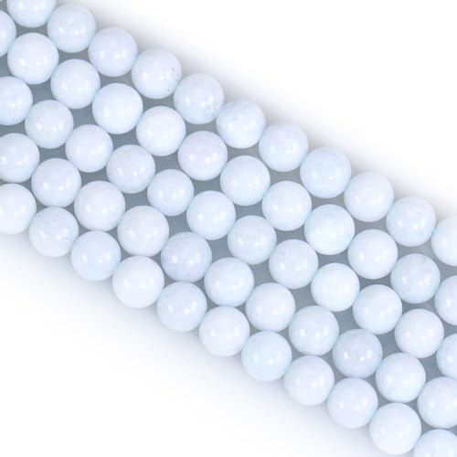 Perlas de piedra natural, 85 unidades, 4 mm, aguamarina, piedras preciosas naturales, pulidas, redondas, para enhebrar, para pulseras, cadenas, manualidades, joyas