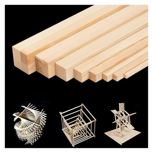 Bâtonnets en bois de balsa et pin pour modélisme architectural précis - 7