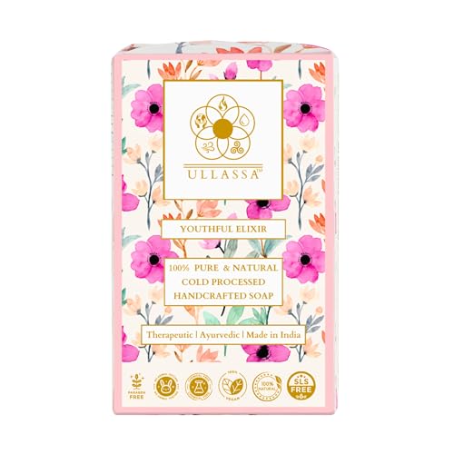 Image of Aromatherapy Anti-Aging & Skin Brightening Soap | Geranium, Manjistha & Liquorice | Paraben & SLS Free Luxury Ayurvedic Natural Bar, Grade 1 BIS | Face & Body (Pack of 1)