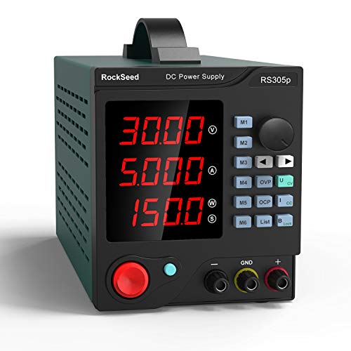 Programmable DC Power Supply (0-30 V 0-5 A) HM305P Variable Switching Digital Power Supply with PC Software and USB Interface