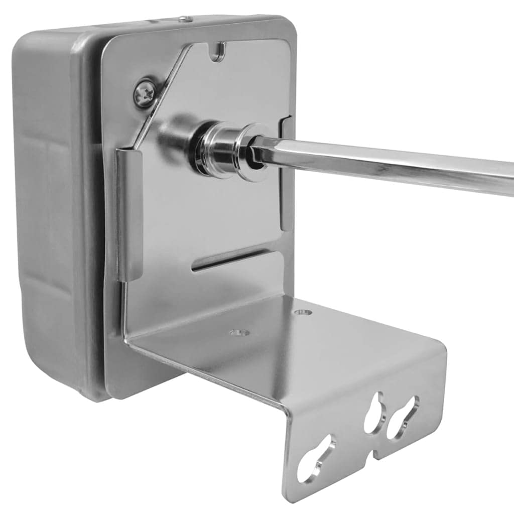 vidaXL Espetón para asados y Barbacoa con Motor Acero 1000 mm