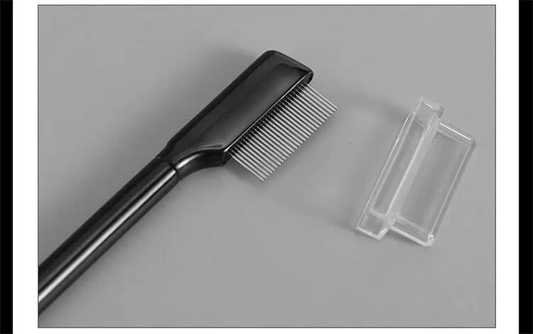Eyelash,Eyebrow or lashes Comb Brush Separator Mascara Applicator, Mascare Brushes with Metal Teeth,Reuseable Mascara Wands, Lash Separator Tool for Eyelashes Extension,Definer Eye Makeup Cosmetic,Mascara Brushes Tool with Comb Cover (5 Pack)