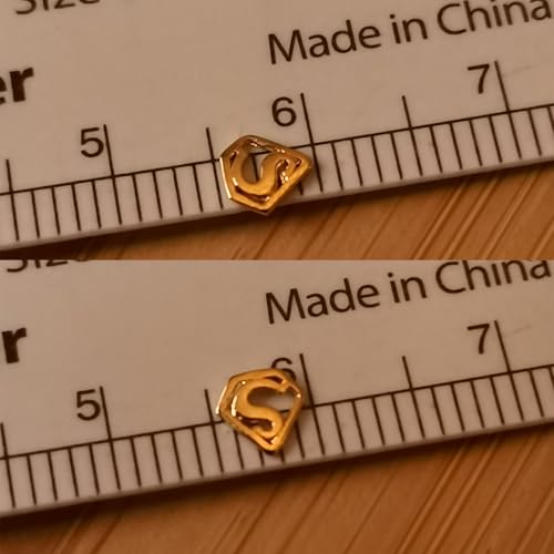 Image of Chamon 8K Solid Gold Tooth Gems - Superhero S-Sign Design, Iconic Hero Symbol Teeth Accessory, Cosplay Party Decorations for Men Women