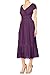 Anna-Kaci Renaissance Peasant Maiden Boho Inspired Cap Sleeve Lace Trim Maxi Dress, Purple, Small