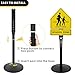 OUTNEE Parking Sign Post with Base - 20 Lbs Heavy Duty Parking Sign Stand for Hanging Traffic Construction Street Warning Notice, Movable Black Cast Iron Base Stand for Outdoor Use, 1 Pack