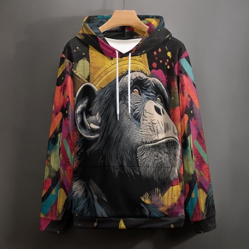 Sweat à capuche graffiti animalier pull idéal pour vos sorties urbaines