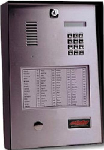 Alpha Communications TE903 Surface Mount Telephone Entry Master Stations; 100 Names Directory; 16-Gauge Stainless Steel Black Painted Enclosure and Rain Hood; Postal Lock Release Provision
