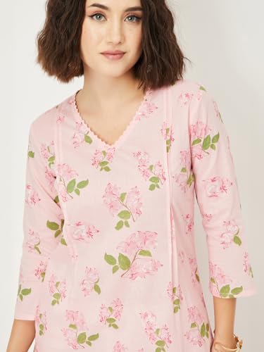 Image of Max Women's Cotton Blend Regular Kurta