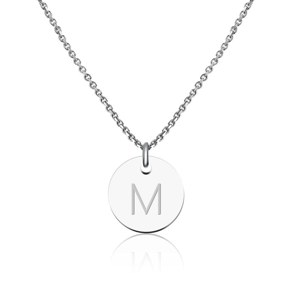 GD GOOD.designs Cadena de letras Good.Designs para mujer I Collar con nombre I Con letra en plata I Collar de mujer con letra inicial I Cadena de letras plateadas