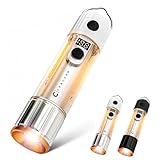 懐中電灯 ランタン 2way LEDライト 800ルーメン キャンプ 充電式 明るい ポーチ付き 大容量 小型 18時間連続点灯防災 釣り 非常用 日本ブランド Cercano (セルカノ) (White)