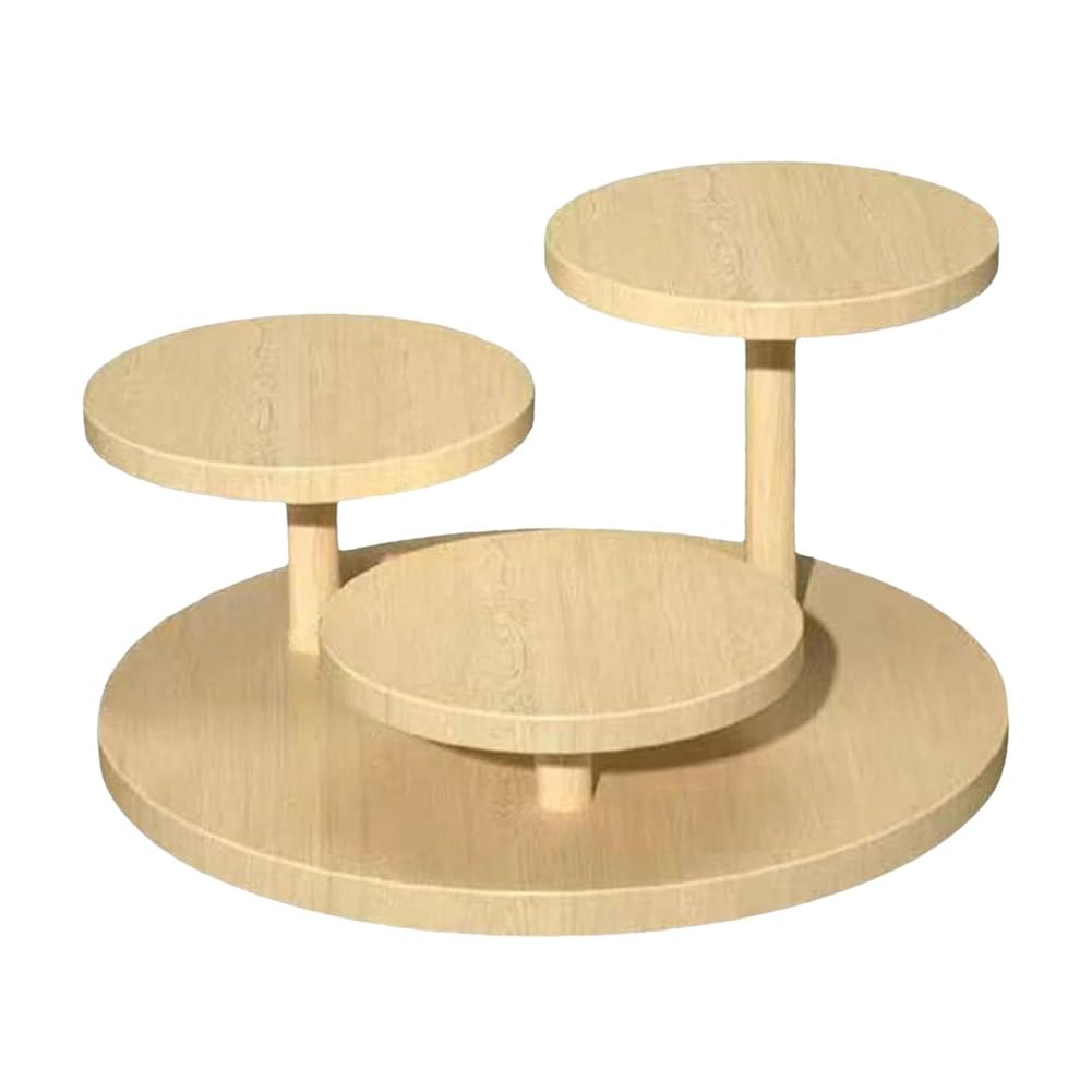 Vjsujehgy Wooden Display Riser Stand 3-Tier Display Step Shelf Organizer for Displaying Jewelry, Cosmetics, Dolls, Cupcakes