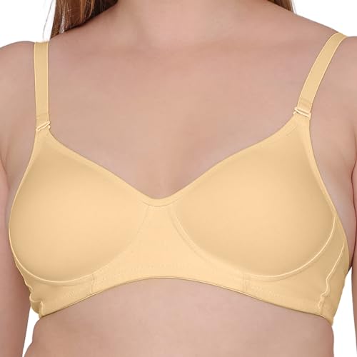Image of Tweens - Medium Padded Cotton Rich Bra - Full Coverage, Seamless, Multiway Straps, Wirefree Everyday T-Shirt Bra (Pack of 2)