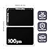 JIEHENG 100Pcs Large Black Labels for Storage Bins,6x4 Inch Removable Labels,Large Labels for Blank Box,Strong Adhesive Tear Resistant No Residue Blank Labels(Black)