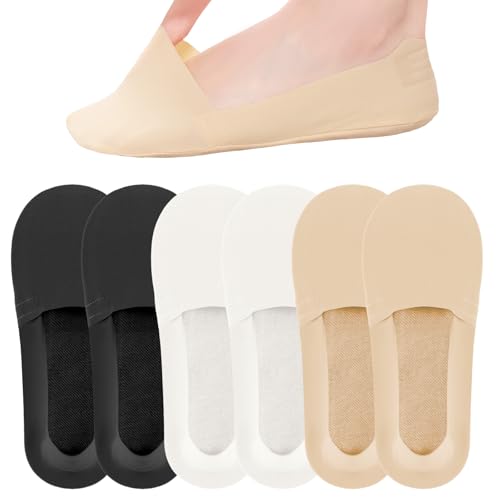 Thin No Show Socks Nylon Non Slip Invisible Liner Thin Silk Sock Low Cut Socks for Flats Loafers - Main Image
