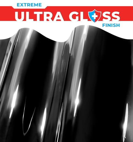 Image of ColorFusion PPF by VViViD, Gloss Piano Black Dry Apply PPF Vinyl Car Wrap Roll 1ft x 5ft