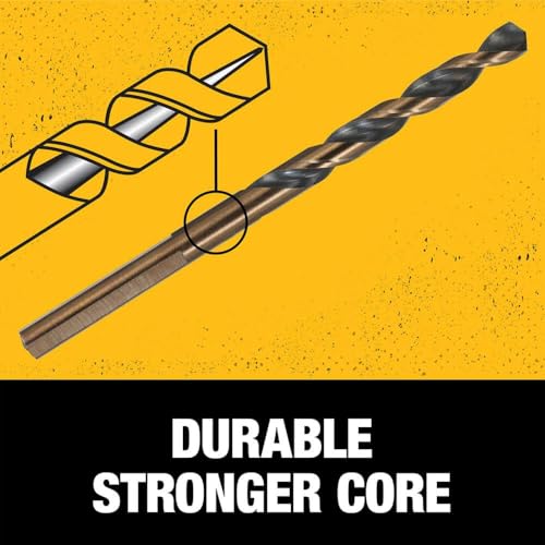 DEWALT Drill Bit Set, 14-Piece, 135 Degree Split Point, For Plastic, Wood and Metal (DWA1184)