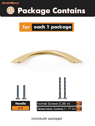 Image of Brushed Gold Cabinet Pulls 5 Inch Arch Twisted Brass Handles Drawer Kitchen Cupboard Bathroom Dresser Cabinet Hardware Zinc Alloy 2 Pack