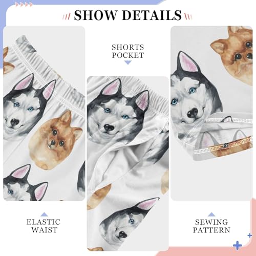 Boys' Pants Cute Dog Puppies Cartoon Long Bottoms Jogger Pants Elastic Waist Trousers with Pockets S-XL4