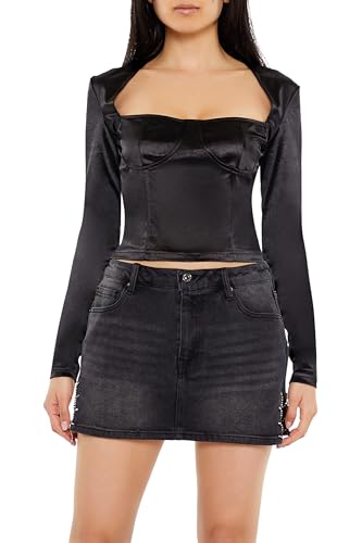 Bustier court à col carré femme top chic mode été