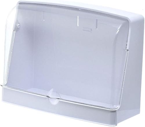 Miniatura 2 de FMURY - Percha de pared para baño, a prueba de polvo e impermeable, con solapa transparente, caja de almacenamiento para cosméticos, estante de Negro