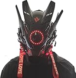 UTTXR Punk Mask Cosplay for hombres, Futuristic Punk Techwear, Cosplay Halloween Fit Party Music Festival Accesorios